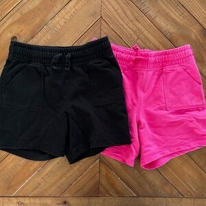 Girls Black and Pink Shorts